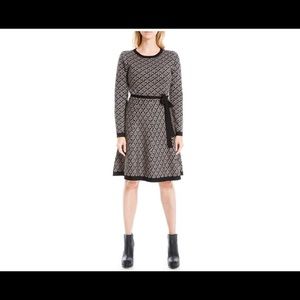 Max Studio Women's Long Sleeve Fit & Flare Sweater Dress